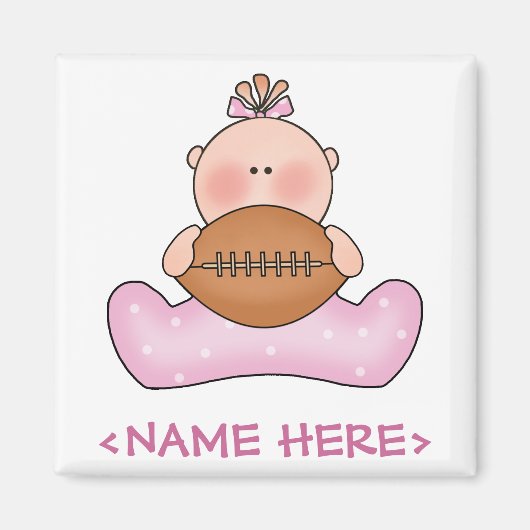 Lil Football Baby Girl Magnet (Vorne)