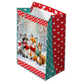 Lil Forest Animals singen Weihnachtslieder Mittlere Geschenktüte (Vorderseite Schrägansicht)