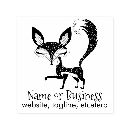 Lil Fox Personalisierte Briefmarke zur Textselbstf Permastempel (Design)