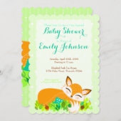 Lil Foxie Cub - Custom Baby Shower Einladungen (Vorne/Hinten)