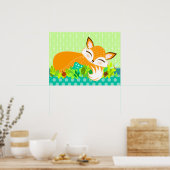 Lil Foxie Cub - Niedlich Fox Wall Poster (Küche)