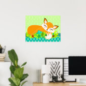 Lil Foxie Cub - Niedlich Fox Wall Poster (Heimbüro)