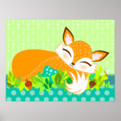 Lil Foxie Cub - Niedlich Fox Wall Poster (Vorne)
