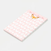 Lil Foxie - niedliche Girly Fox kundenspezifische Post-it Klebezettel (angewinkelt)