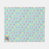 Lil Frühlingcorgi-Muster Fleecedecke (Vorderseite (Horizontal))