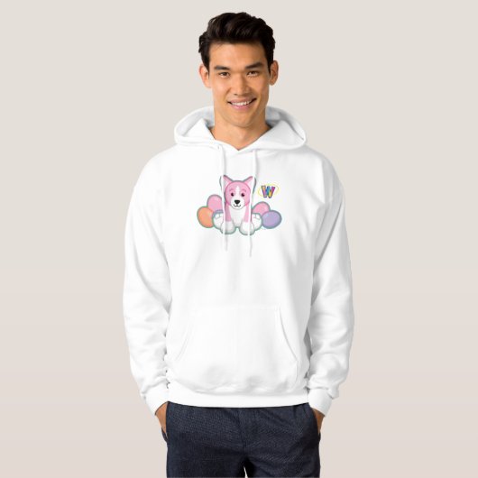 Lil Frühlingcorgi-Muster Hoodie (Vorne ganz)