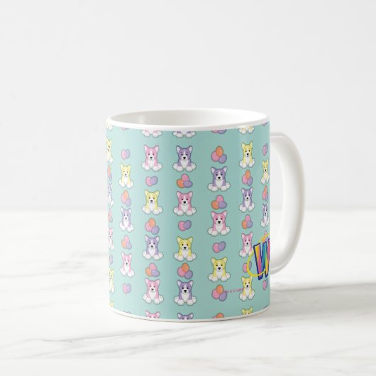 Lil Frühlingcorgi-Muster Kaffeetasse (VorderseiteRechts)