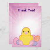 Lil Frühlings-Küken-Muster Dankeskarte (Vorne/Hinten)