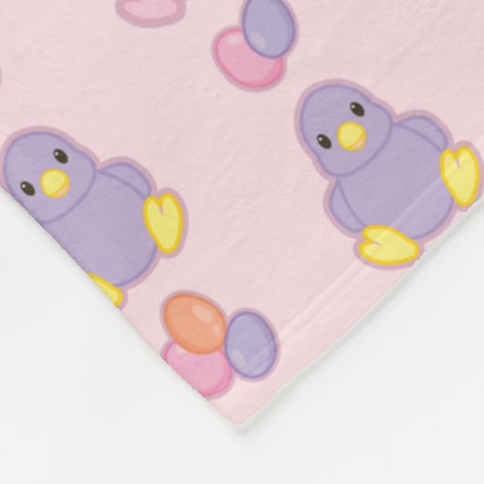Lil Frühlings-Küken-Muster Fleecedecke (Ecke)
