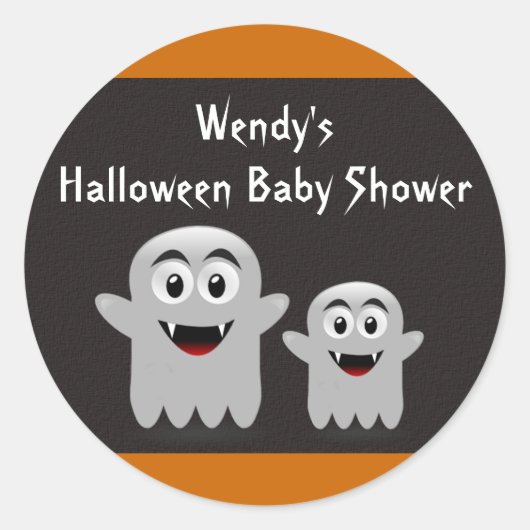 Lil Ghost Baby Shower Stickers (Vorderseite)