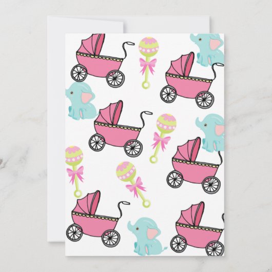 Lil Girl Birthday Einladungskarte (Rückseite)