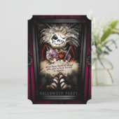Lil Girly Voodoo Doll Halloween-Party Einladung (Stehend Vorderseite)