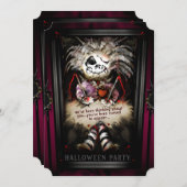 Lil Girly Voodoo Doll Halloween-Party Einladung (Vorne/Hinten)