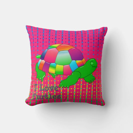 Lil Glass Turtle Square Throw Kissen (Vorderseite)