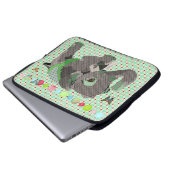 Lil glückliche Elefant-Grün-Computer-Hülse Laptopschutzhülle (Vorne Knopf)
