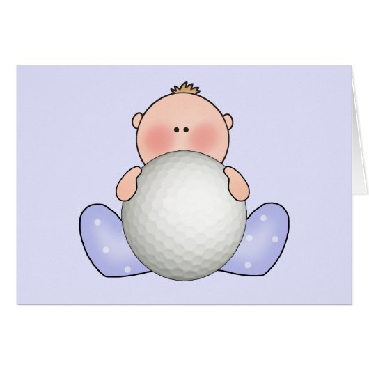 Lil Golf Baby Boy Blank Card (Vorderseite (Horizontal))