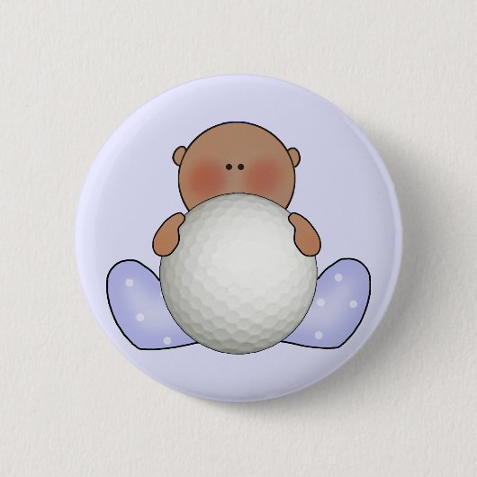 Lil Golf Baby Boy - Ethnisch Button (Vorderseite)
