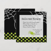 Lil' Green Spider Einladung (Vorne/Hinten)