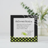 Lil' Green Spider Einladung (Stehend Vorderseite)