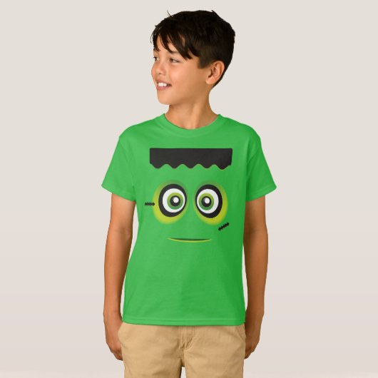 Lil grünes Frankenstein emoji T-Shirt (Vorne ganz)