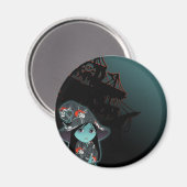 Lil' Hexe in Piratenkostüm Magnet (Vorderseite/Rückseite)
