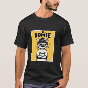 LIL HOMIE Süße Cholo-Katze Chicano-Kunst Westküste T-Shirt