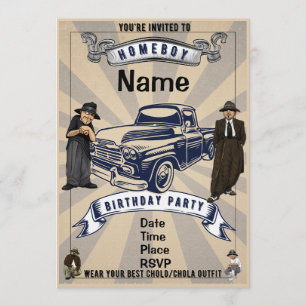 Lil Homies Chicanas Party-Einladung 90er-Jahre-The Einladung