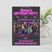 Lil Homies Chicanas Party Invitation 90s Theme Einladung (Stehend Vorderseite)