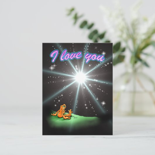 Lil Illow Orange - Ich Liebe Ihnen meinen Star Pos Postkarte (Stehend Vorderseite)