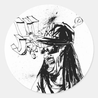 Lil Jon "Collaboration by Jim Mahfood and Lil Jon" Runder Aufkleber