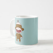 Lil & Kona die Socken-Affen Kaffeetasse (Vorderseite Links)