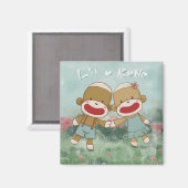 Lil & Kona Holiding Hands Magnet (Vorderseite/Rückseite)