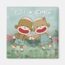 Lil & Kona Holiding Hands Magnet