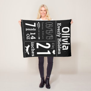 Lil' Lady Fox irgendeine Farbe Baby Geburtsstunde Fleecedecke