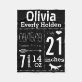 Lil' Lady Fox irgendeine Farbe Baby Geburtsstunde Fleecedecke (Vorderseite)