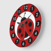 "Lil Ladybug" ACRYLIC WALL CLOCK Große Wanduhr (Winkel)