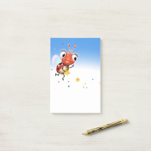 Lil Ladybug Post-it-Notenblock tallblau Post-it Klebezettel (Auf Schreibtisch)