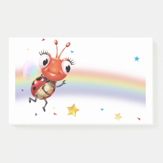 Lil Ladybug Rainbow-weite Post-it-Notizblock Post-it Klebezettel (Vorderseite)