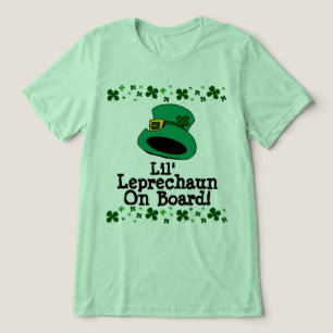 Lil' Leprechaun an Bord der Schwangerschaft Tri-Blend Shirt
