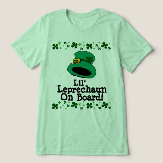 Lil' Leprechaun an Bord der Schwangerschaft Tri-Blend Shirt (Design Vorderseite)