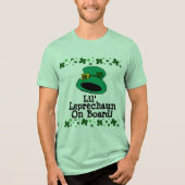 Lil' Leprechaun an Bord der Schwangerschaft Tri-Blend Shirt (Vorderseite)