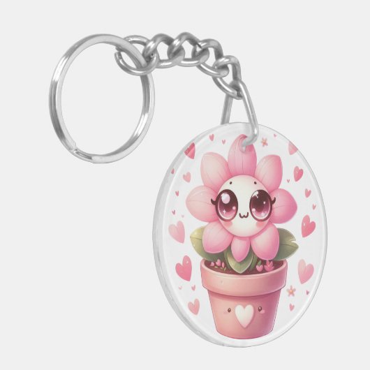 Lil' Liebe Blume Schlüsselanhänger (Vorderseite links)