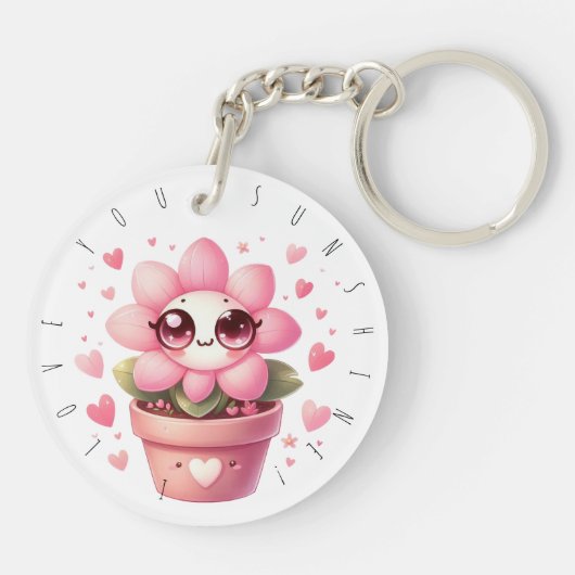 Lil' Liebe Blume Schlüsselanhänger (Rückseite)