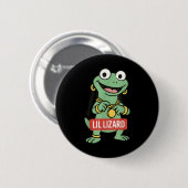 Lil Lizard Funny Lizard Trending Meme Button (Vorne & Hinten)