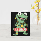 Lil Lizard Funny Lizard Trending Meme Karte (Gelbe Blume)