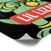 Lil Lizard Funny Lizard Trending Meme Poster (Ecke)