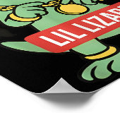 Lil Lizard Funny Lizard Trending Meme Poster (Ecke)