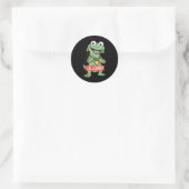 Lil Lizard Funny Lizard Trending Meme Runder Aufkleber (Tasche)