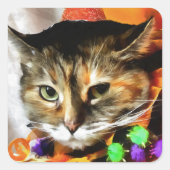 Lil Luvs Halloween Quadratischer Aufkleber (Vorderseite)