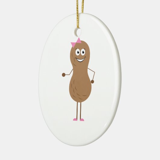 Lil Mädchen-Erdnuss Keramik Ornament (Links)